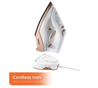 GEEPAS Steam Iron 2200W Ceramic Soleplate Dry/Steam Iron Self Clean 350ML White