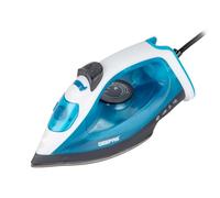 GEEPAS Steam Iron | Clothes Dry & Steam Press | 30s Fast Heat-Up, Vertical Steaming | Nonstick Soleplate, Adjustable Temperature | 120ml Water Tank with 0.5g/Steam Output | 2 Year Warranty 1800W Blue