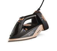 GEEPAS Steam Iron | Clothes Dry & Steam Press | 35s Fast Heat-Up Vertical Steaming | Ceramic Soleplate Adjustable Temperature Cordless | 300ml Tank 0.5g/Steam Output | 2 Year Warranty 2200W Black