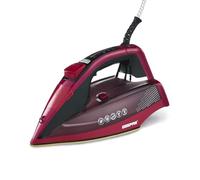 GEEPAS Steam Iron with LED Display | Clothes Dry & Steam Press | 40s Fast Heat-Up Vertical Steaming | Ceramic Soleplate Adjustable Temperature | 350ml Tank 0.5g/Steam Output | 2 Year Warranty 2400W