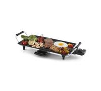 Geepas Teppanyaki Grill - Smokeless, Non-Stick, Adjustable Temperature - Easy-To-Clean, Removable Grease Tray, detachable cord - Indoor BBQ, Large Cooking Surface for Pancakes, Barbecue, Eggs and More