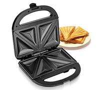 Toastie Maker 2 Slice Sandwich Toaster Non-Stick Machine Easy Clean 750W Geepas Black One Size
