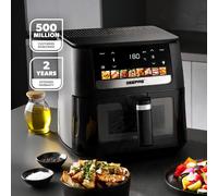 GEEPAS Vortex 6.5L Digital Air Fryer | Family-Sized 8-in-1 Convection Air Fryer with LED Touchscreen 30 Min Timer & Non-Stick Basket | Temp (40-200°C), Oil Free Toaster Oven | 2 Years Warranty, 1700W