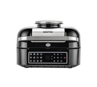 GEEPAS Vortex 6.5L Digital Air Fryer & Smokeless Indoor Grill | 12-in-1 Smart XL Multicooker & Electric Grill with Air Fry Griddle Roast Bake & Broil and More Oil-Free Cooking | 2 Year Warranty 1800W