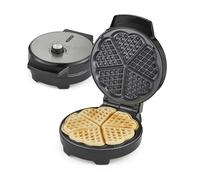 Geepas Waffle Maker - 5 Slice Heart Shaped Non-Stick Electric Belgian Waffle Maker with Adjustable Temperature Control - American Waffle Machine, Waffle Iron - 2 Years Warranty, 1000W, Silver & Black