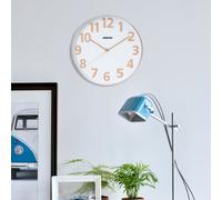 Geepas Wall Clock Modern Large Number Silent Round Clock Battery Operated