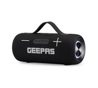 GEEPAS Waterproof Bluetooth Speaker | Portable Wireless Speaker with RGB Lights 10M Range IPX5 Rating 7H Playtime USB/Bluetooth 5.3/FM/TF/AUX/MIC Strap Included Travel Outdoor Speaker for Camping
