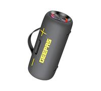 GEEPAS Waterproof Bluetooth Speaker | Portable Wireless Speaker with RGB Lights 10M Range IPX5 Rating 7H Playtime USB/Bluetooth 5.3/FM/TF/AUX/MIC Strap Included Travel Outdoor Speaker for Camping