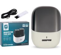 GEEPAS Wet & Dry Pocket Electric Shaver for Men | Cordless IPX7 Waterproof