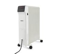 Geepas Digital Oil Filled Radiator Heater 2500W, 11 Fin | Portable Electric Heater with Remote & LED Display | 3 Heat Modes 9Hr Timer Adjustable Thermostat Energy Efficient | 2 Year Warranty White