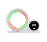 Geepas White Led Desk Lamp With Bluetooth Speaker Clock Rgb Lighting