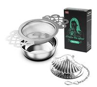 Geepen 2 Pack Tea Infuser Tea Strainer Stainless Steel Tea Filter for Loose Tea with Extra Fine Mesh Tea Steeper Fits Standard Cups Mugs and Teapots
