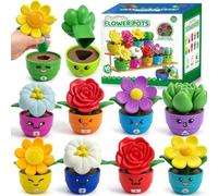 GEERAY 10 PCS Flower Garden Building Toys for Toddlers, Colour & Shape Sorting Stacking Game, Montessori Gardening Set Preschool Learning Activities, Educational Gift for 1-3 Year Old Boys Girls