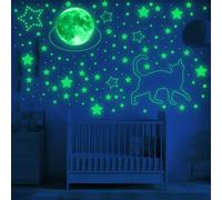 GeeRic Glow in The Dark Stars Wall Stickers, 436pcs Stickers Stars and Moon Wall Decals for Ceiling, Luminous Dots Stars and Moon DIY Ceiling Decal Murals,Perfect for Kids,Bedding Room,Party