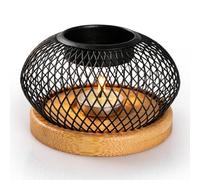 GeeRic Metal Essential Oil Burner, Aroma Lamp Tealight Holder, Aroma Diffuser Essential Oil Burner Aromatherapy Wax Warmer Home Office Bedroom Decor