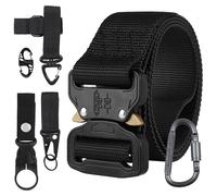 GeeRic Tactical Belt, Quick Release Military Belts with Metal Buckle Adjustable Nylon Waist Webbing Military Work Web Hiking Belt for Work Outdoor Casual training Using