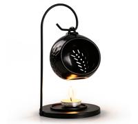 GeeRic Wax Melt Burner Ceramic Oil Burners, Aroma Lamp Tealight Holder, Fragrance Oil and Wax Diffuser Home Office Decor,Black