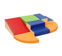 GeerWest PU Leather Toddler Soft Play Set Indoor, Climbing Blocks, 6 Pcs