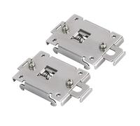 GEERYZHE 2Pcs Solid State Relay Clamp Metal Mounting Rack 35MM DIN Rail Fixed Bright Ni Plated for Secure Industrial Installation, Relay Mounting Clips & DIN Rail Accessories, Durable