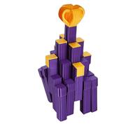 GEERYZHE 3D Printed Gift Box Toy Funny Puzzle Model Ornament Movable Changeable Stacking Game PLA for Kids Adults, Creative Brain Teaser Desk Decor, STEM Educational Building Toy for (Purple and