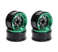 GEERYZHE 4 Pcs 1.9" Aluminum Alloy RC Wheel Rims for 1/10 Crawler - High Strength, Lightweight Off-Road Rims Compatible with RC Car & Crawler Models (Green)