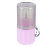 GEERYZHE 55ml Travel Bottles TSA Approved 4pcs -Proof Dispensing Pump Bottles with Silicone Suction Cup & Storage Box - Refillable Toiletry Containers for Shampoo Conditioner Lotion (Pink)