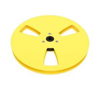 GEERYZHE 7 Inch ABS Take Up Reel Replacement for TEAC Reel to Tape Players, 3-Hole Design Compatible with Sound Recording Equipment, Durable Empty Tape Spool (Yellow)