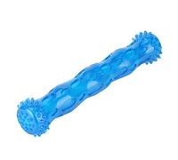GEERYZHE Bite And Brush Dog Toy, Dog Squeaky Toys for Aggressive Chewers Toothbrush Teeth Cleaning Silicone Chew for Medium Large, 11.02x2.17x2.17inch (Blue L)