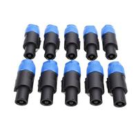 GEERYZHE Cable Amplifier Connector Fit for Speakon NL4FC Audio Speaker Plug, Professional 4-Pole Twist Lock Connector, Durable 4-Pin Ohm Speaker Cable Plug Adapter for Live Sound & Studio (10pcs)