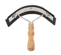 GEERYZHE Curry Comb, Stainless Steel Curry Comb Wooden Handle Horse Face Cleaning Scraper Comb Horse Brush Horse Brushes Livestock Shedding Comb for Horses Dog Pet