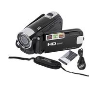 GEERYZHE Digital Video Camera, 4K 48MP, 2.7 Inch TFT Display, 16x Digital Zoom, 1080P HD, 32GB Support, with Self-Timer and Brightening Light, Rotating DV, Black