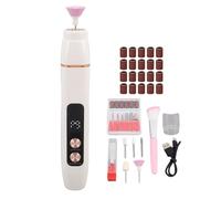 GEERYZHE Electric Nail Drill, Cordless Rechargeable Nail File with LED Light for Acrylic Gel, Professional Efile Manicure Pedicure Tools with Digital Display 9 Speed Settings