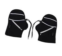 GEERYZHE Heated Motorcycle Handlebar Muffs with USB Rechargeable Battery, Reflective & Windproof Thermal Mittens for Winter Scooter & Cycling - Keeps Hands Warm in Cold Weather