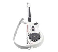 GEERYZHE Kids Music Electric Guitar Toy with DJ Turntable & LED Lights - Foldable Stringless Smart Guitar Musical Instrument for Children Ages 3+ | Interactive Learning & Fun Play (Grey)