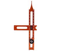 GEERYZHE Magnet 4-Sided Scale Scribing Tool with Magnetic Base - Multi-Purpose Leveling Ruler for Woodworking, Carpentry, Furniture Making & Construction