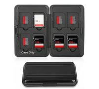 GEERYZHE Memory Card Storage Box - Hard-Wearing, Anti-Scratch & Aluminum Case for SD/CF Cards, Compact Black Holder for Travel & Organization