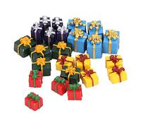 GEERYZHE Miniature, 25 Pcs Mini Presents For Crafts Dollhouse Miniatures Christmas Resin 5 Colors Educational Mini Christmas Ornaments For 1:12 Dollhouse