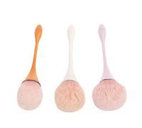 GEERYZHE Nail Dust Brush Set - Professional 5-Piece Acrylic Nail Cleaning & Powder Dip Brush Kit with Soft Bristles for Art Salon, Home Manicure, and Makeup Application (3pcs Set)