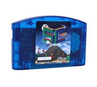 GEERYZHE Open Source N64 Game - Fast Reading Retro HD Gaming Card with Auto Save Backup, Compatible with 64 Console for Enhanced Gaming Experience (Blue Transparent)