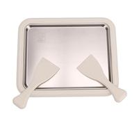 GEERYZHE Rolled Ice Cream Maker Machine Stainless Steel Cold Plate with 2 Scrapers for DIY Soft Serve Yogurt Slushies Home Use