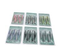 GEERYZHE Soft Fishing Lures 30PCS Set - PVC Slow Sinking Lifelike Soft Baits for Freshwater & Saltwater Fishing, Long Cast Distance, Ideal for Bass Trout Pike