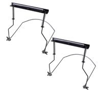 Geesatis 10 Holes Harmonica Neck Stand,Metal Adjustable Holder,Professional Harmonica Holder Neck,Black,2 Pcs