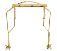 Geesatis 10 Holes Harmonica Neck Stand,Metal Adjustable Holder,Professional Harmonica Holder Neck,Gold,1 Pcs