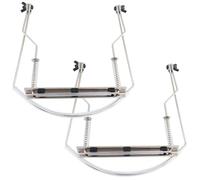 Geesatis 10 Holes Harmonica Neck Stand,Metal Adjustable Holder,Professional Harmonica Holder Neck,Silver,2 Pcs