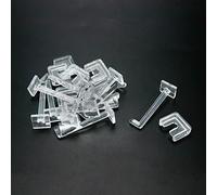 Geesatis 10 Pcs Acrylic Display Key Hooks for Party, Clear Mini Acrylic Hooks, Length 43 mm