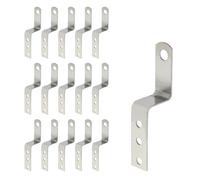 Geesatis 15PCS Right Angle Z Shaped Corner Bracket with Mounting Screws for Furniture Shelf Iron 3.2" X 0.6"