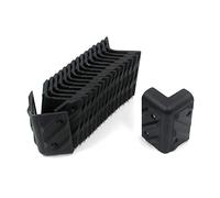 Geesatis 16 pcs Right Angle Corner Protector Black Plastic Cabinet Speaker Corners Protector for Cabinet Guitar Amplifier Stage Speaker, with Mounting Screws, Height 3 inch