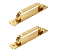 Geesatis 2 Pack 5 Inch Center to Hole Cabinet Pulls - Premium Aluminum Alloy Handles for Kitchen Cabinets, Drawers, Dressers, Cupboards, Wardrobe, Garage & Barn Doors (Mounting Screws Included)