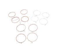 Geesatis 2 Set of 6 Acoustic Guitar Strings Replacement Steel String Guitar Accessories, E-1st, B-2nd, G-3rd, D-4th, A-5th, E-6th, Rose Red and Silver, Clear and Beautiful Tone