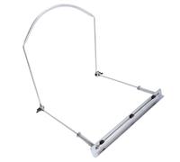 Geesatis 24 Holes Harmonica Neck Stand,Metal Adjustable Holder,Professional Harmonica Holder Neck,Silver,1 Pcs